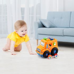 Vkládačka BABY autobus pro nejmenší oranžový RAPPA