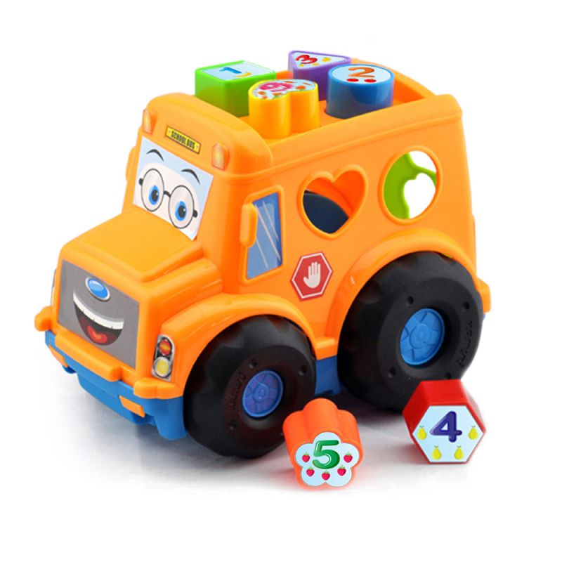 Vkládačka BABY autobus pro nejmenší oranžový RAPPA