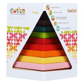CUBIKA Barevná pyramida - dřevěná skládačka 9 dílů RAPPA