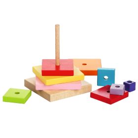 CUBIKA Barevná pyramida - dřevěná skládačka 9 dílů RAPPA