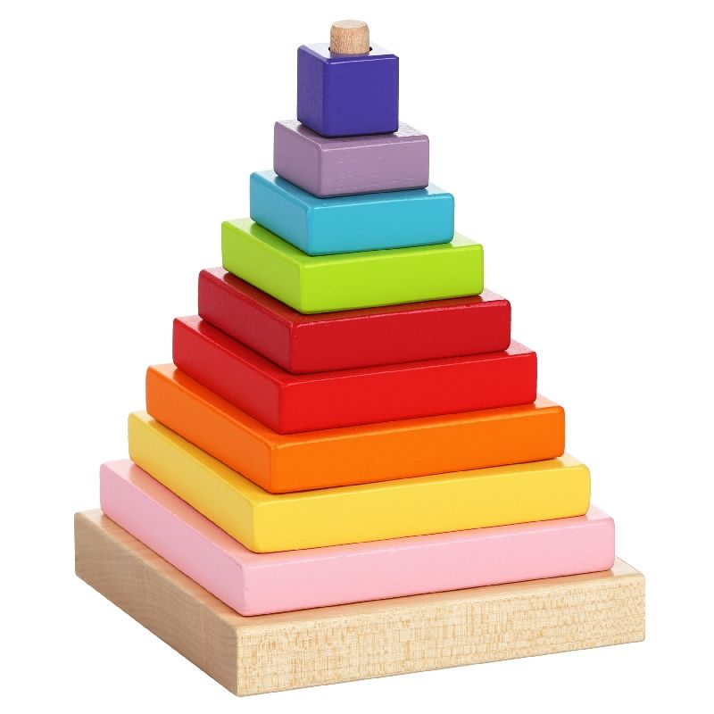 CUBIKA Barevná pyramida - dřevěná skládačka 9 dílů RAPPA