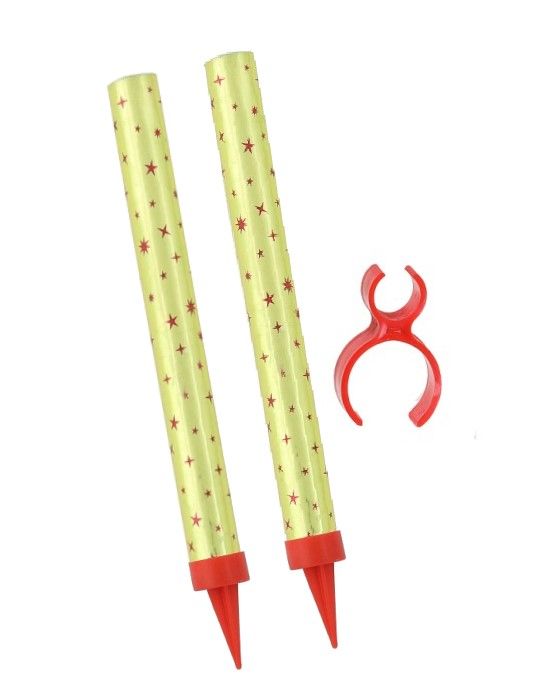 Fontána párty zlatá s držákem na láhev 35 sek 15 cm 2 ks RAPPA