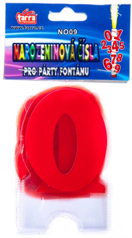 Narozeninové číslice pro párty fontánu 0-9 RAPPA