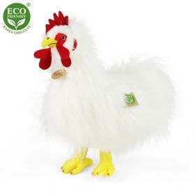 Plyšový kohout bílý stojící 33 cm ECO-FRIENDLY RAPPA