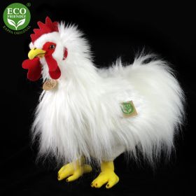 Plyšový kohout bílý stojící 33 cm ECO-FRIENDLY RAPPA
