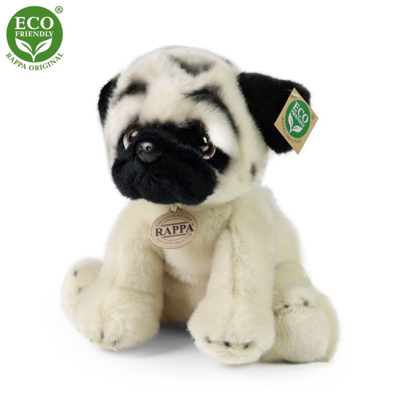 Plyšový pes mops 30 cm ECO-FRIENDLY RAPPA
