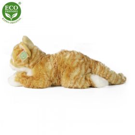 Plyšová mourovatá kočka hnědá 40 cm ECO-FRIENDLY RAPPA