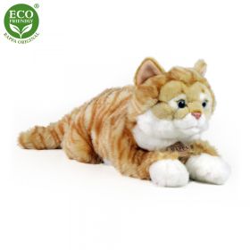 Plyšová mourovatá kočka hnědá 40 cm ECO-FRIENDLY RAPPA