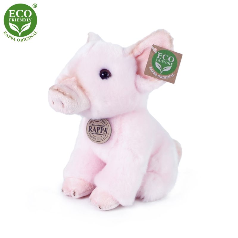 Plyšové prase sedící 20 cm ECO-FRIENDLY RAPPA