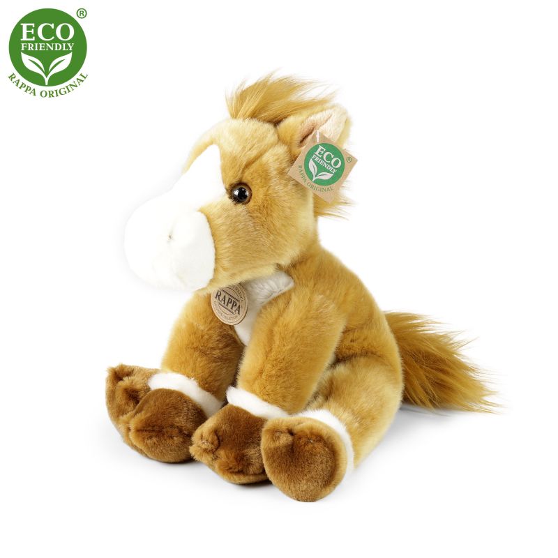 Plyšový kůň sedící 30 cm ECO FRIENDLY RAPPA