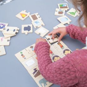 Bigjigs Toys Didaktické puzzle Co k sobě patří RAPPA
