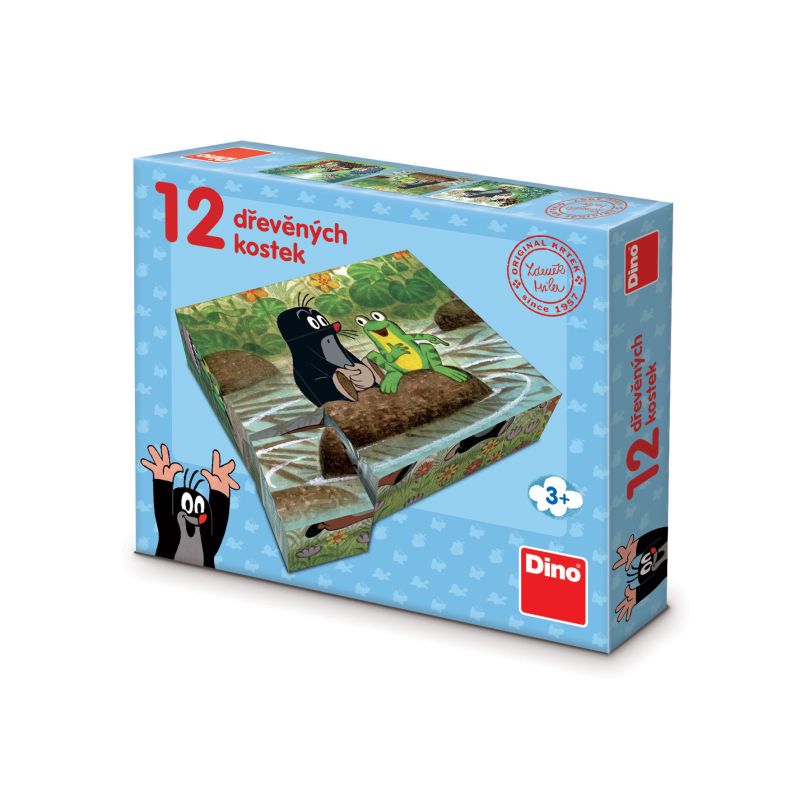 Kubus Krtek a zvířátka 12 kostek DINO Toys