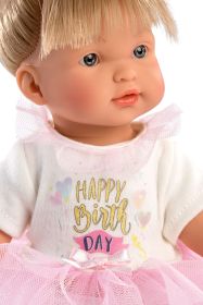 Llorens 28035 VALERIA - realistická panenka s celovinylovým tělem - 28 cm RAPPA