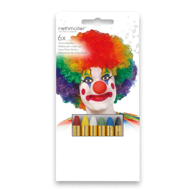 Make-up barvy na obličej - tyčinky 6 ks Amscan