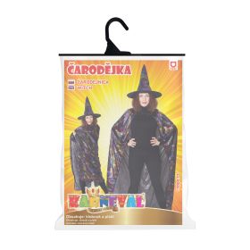 Plášť čarodějnický pavučinka s kloboukem pro dospělé RAPPA