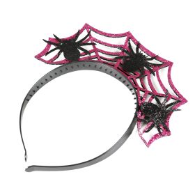 Čelenka Halloween fialová s pavouky RAPPA