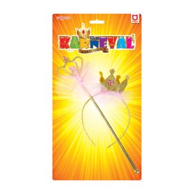 Čelenka princezna s korunkou a hůlkou RAPPA
