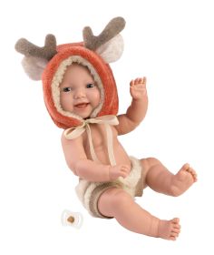 Llorens 63202 NEW BORN CHLAPEČEK - realistická panenka miminko s celovinylovým tělem 31 cm RAPPA