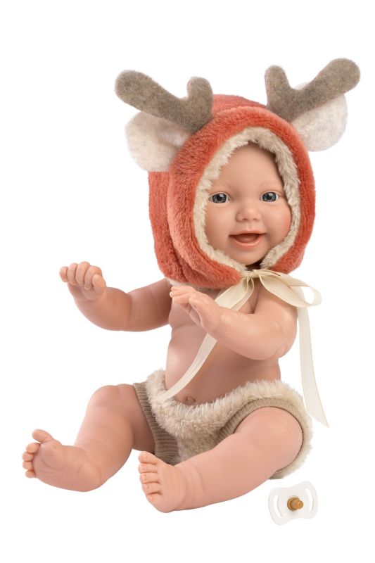 Llorens 63202 NEW BORN CHLAPEČEK - realistická panenka miminko s celovinylovým tělem 31 cm RAPPA