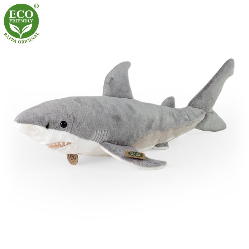 Plyšový žralok bílý 51 cm ECO-FRIENDLY RAPPA