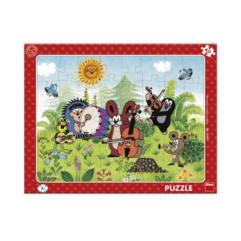 Puzzle deskové 40 KRTEK A KAPELA DINO Toys
