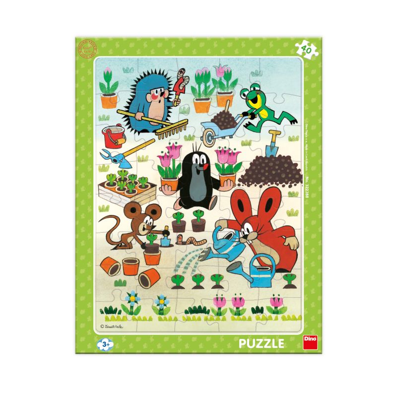 Puzzle deskové 40 KRTEK ZAHRADNÍK DINO Toys