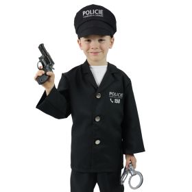 Dětský kostým policista s čepicí - český potisk (S) e-obal RAPPA