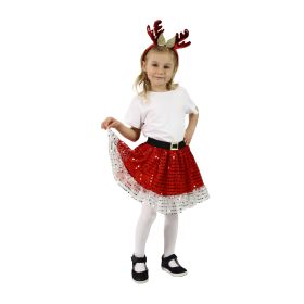 Dětský kostým TUTU sukně vánoční sob s čelenkou RAPPA