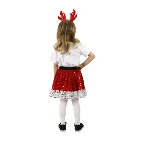 Dětský kostým TUTU sukně vánoční sob s čelenkou RAPPA