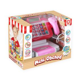 MINI OBCHOD - pokladna česká s učením jak nakupovat - růžová RAPPA