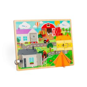Bigjigs Toys Motorická deska každodenních dovedností RAPPA