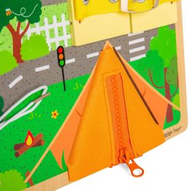 Bigjigs Toys Motorická deska každodenních dovedností RAPPA