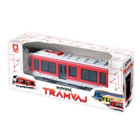 Kovová tramvaj červená 20 cm RAPPA