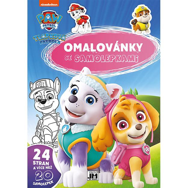 Omalovánka A4 se samolepkami Paw Patrol/ Tlapková Patrola Jiri Models