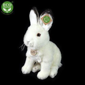 Plyšový zajíc polární sedící 30 cm ECO-FRIENDLY RAPPA