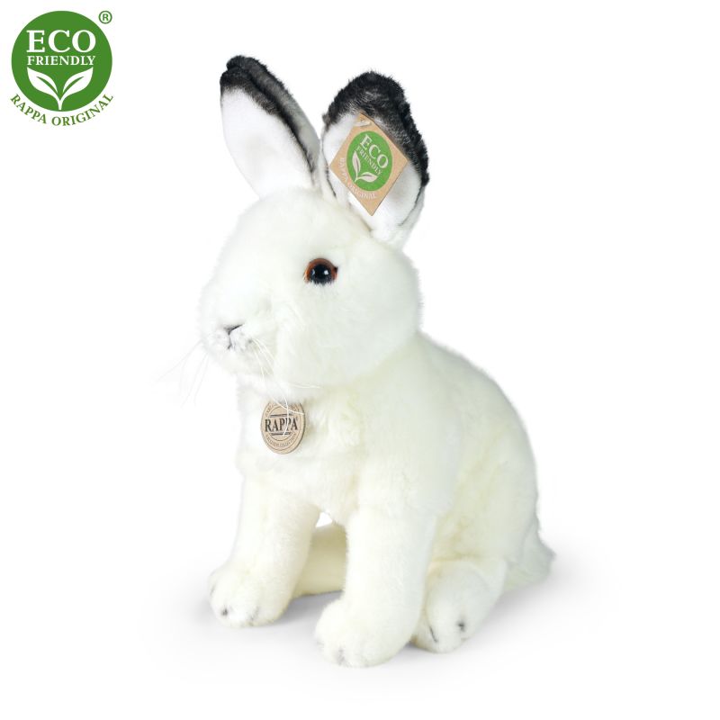 Plyšový zajíc polární sedící 30 cm ECO-FRIENDLY RAPPA