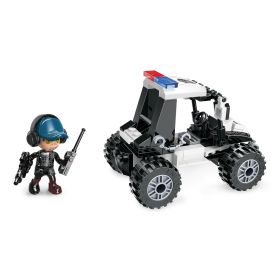 Stavebnice Qman Mine City Police 11011-4 Policejní džíp RAPPA