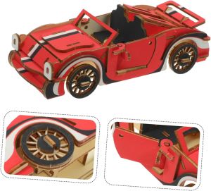 Woodcraft Dřevěné 3D puzzle Červený kabriolet RAPPA