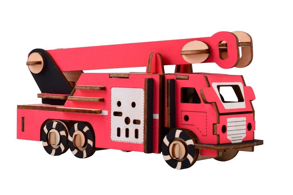 Woodcraft Dřevěné 3D puzzle Hasičský vůz RAPPA