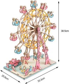 Woodcraft Dřevěné 3D puzzle Ruské kolo pastelové RAPPA