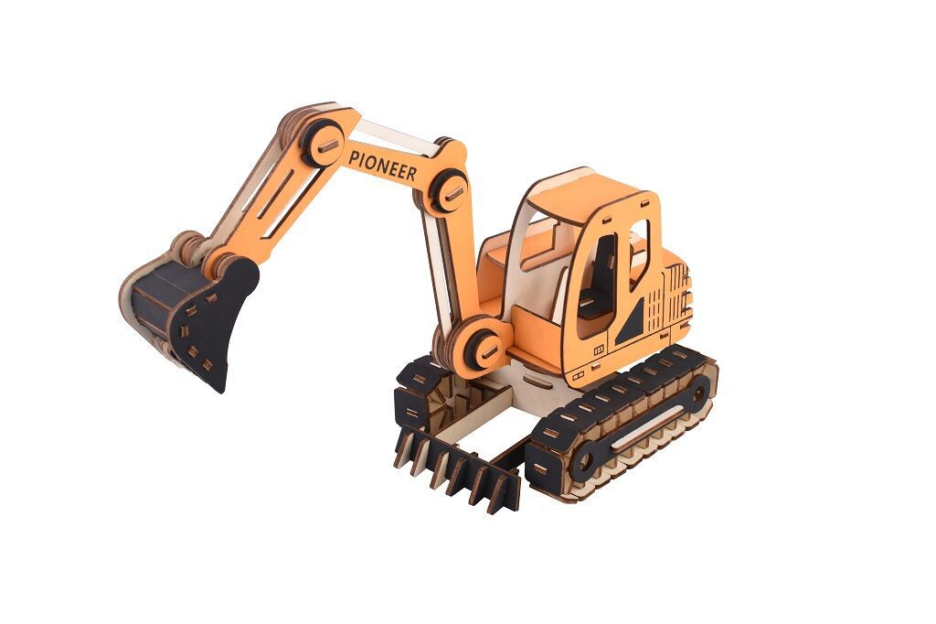 Woodcraft Dřevěné 3D puzzle Rypadlo oranžová RAPPA