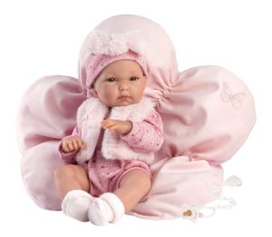 Llorens 63592 NEW BORN HOLČIČKA - realistická panenka miminko s celovinylovým tělem -35 cm RAPPA