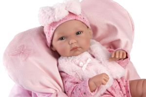 Llorens 63592 NEW BORN HOLČIČKA - realistická panenka miminko s celovinylovým tělem -35 cm RAPPA