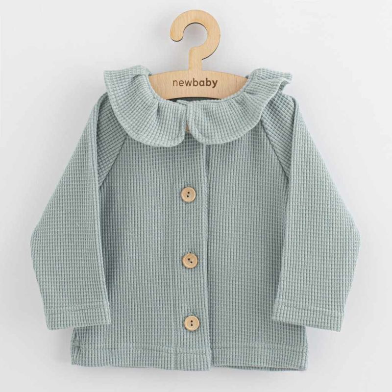 Kojenecký kabátek na knoflíky New Baby Luxury clothing Laura šedý Šedá