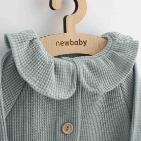 Kojenecký kabátek na knoflíky New Baby Luxury clothing Laura šedý Šedá