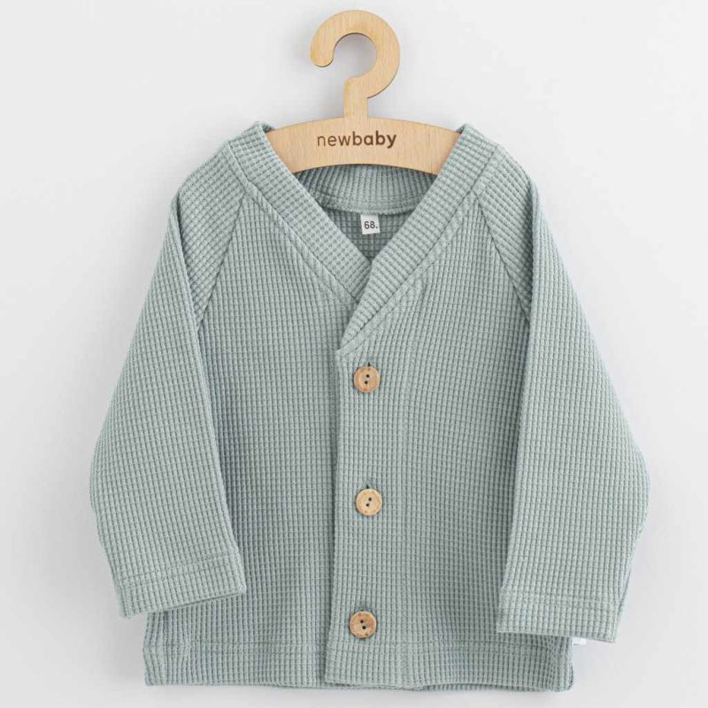 Kojenecký kabátek na knoflíky New Baby Luxury clothing Oliver šedý Šedá