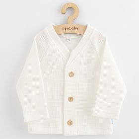 Kojenecký kabátek na knoflíky New Baby Luxury clothing Oliver bílý | 56 (0-3m), 62 (3-6m), 68 (4-6m), 74 (6-9m), 80 (9-12m), 86 (12-18m), 92 (18-24m)