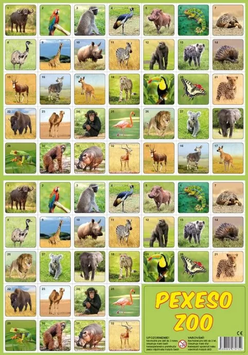 Pexeso ZOO foto zvířat RAPPA