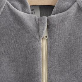 Kojenecká semišková mikina New Baby Suede clothes šedá Šedá