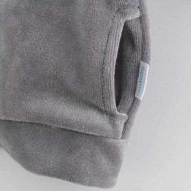 Kojenecká semišková mikina New Baby Suede clothes šedo modrá